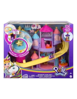 Outlet 👍 Polly Pocket Rainbow Funland Theme Park Playset 🥰