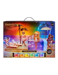 Deals 👏 Rainbow High Color Change Pool & Beach Club Playset ⭐